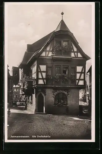 AK Assmannshausen, Gasthaus Alte Dorfschänke