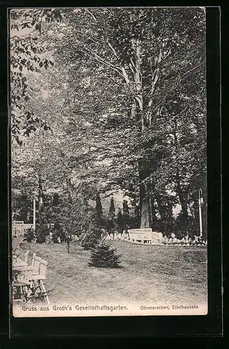 AK Hamburg-Othmarschen, Gasthaus Groth`s Gesellschaftshaus, Elbchaussée