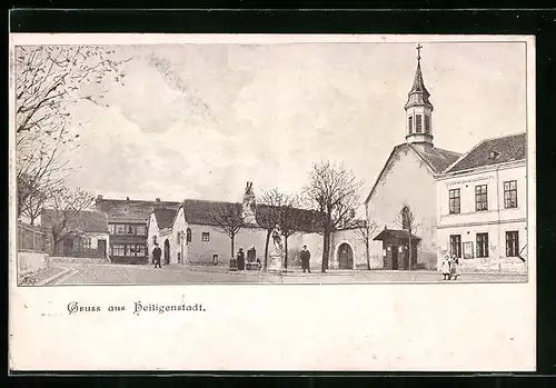 AK Wien-Heiligenstadt, Ortspartie mit Kirche