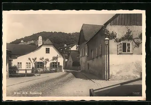 AK Wien-Sievering, Strassenpartie in der Ortschaft