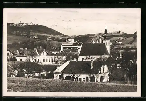 AK Wien-Grinzing, Ortsansicht mit Kahlenberg und Leopoldsberg