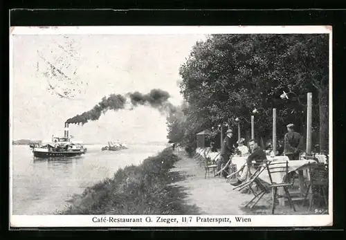 AK Wien, Café Restaurant G. Ziegler, Praterspitz