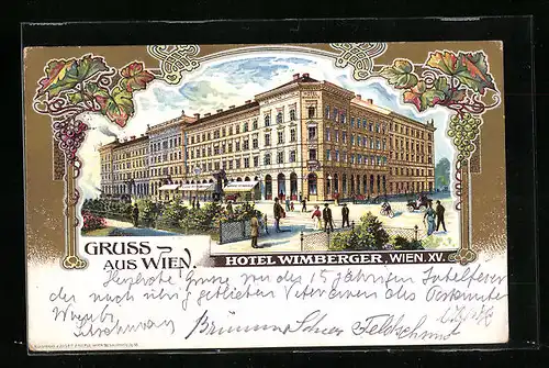 Lithographie Wien, Hotel Wimberger