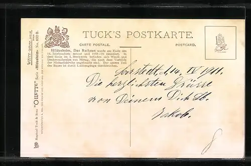 Künstler-AK Charles F. Flower: Hildesheim, Rathaus