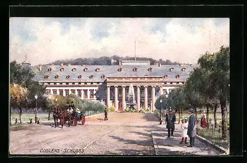 Künstler-AK Charles F. Flower: Coblenz, Schloss