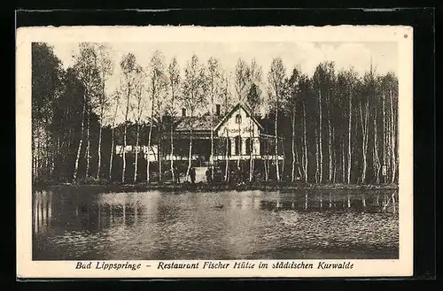 AK Bad Lippspringe, Restaurant Fischer Hütte im städtischen Kurwald