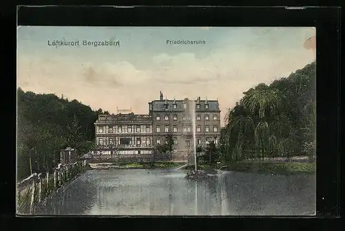 AK Bergzabern, Haus Friedrichsruhe vom Wasser gesehen