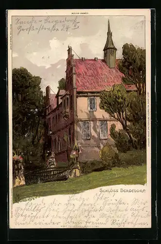 Künstler-AK Carl Biese Hamburg-Bergedorf, Schloss Bergedorf