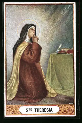 Künstler-AK Heilige Ste Theresia beim Gebet