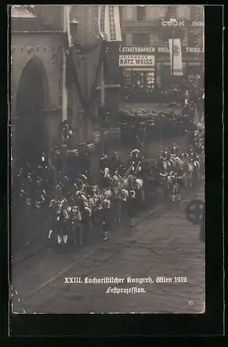 AK Wien, XXIII. Eucharist. Kongress 1912, Festprozession