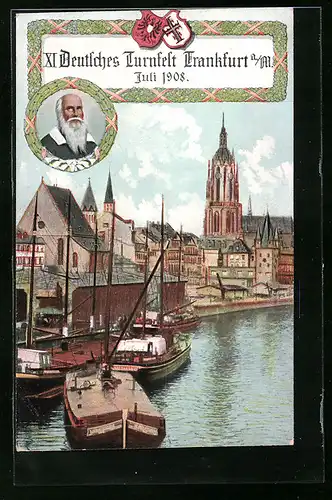 AK Frankfurt a. M., XI. Deutsches Turnfest 1908