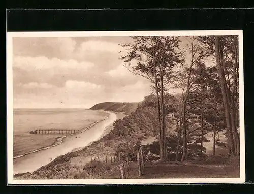 AK Misdroy, Strandpartie, Ganzsache WHW Winterhilfswerk 1934-35