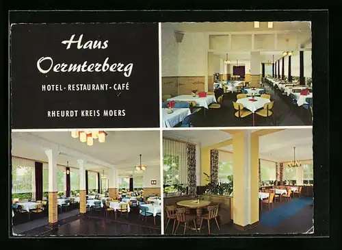 AK Rheurdt, Hotel Haus Oermterberg, Innenansichten