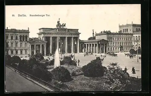 AK Berlin, Blick zum Brandenburger Tor