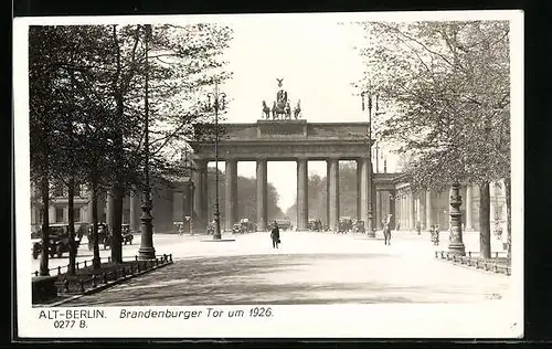 AK Berlin, Blick zum Brandenburger Tor