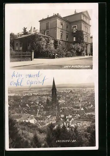 AK Freiburg i. Br., Universitäts-Augenklinik, Ortsansicht aus der Vogelschau