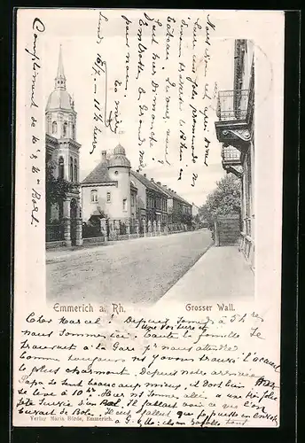 AK Emmerich a. Rh., Partie in der Strasse am Grossen Wall