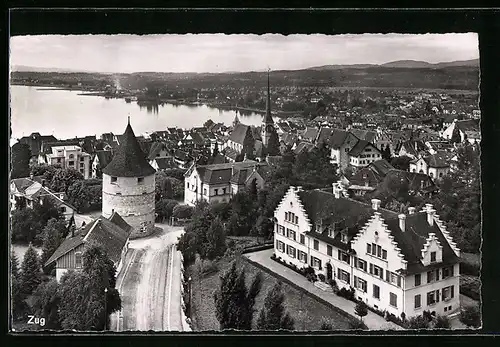 AK Zug, Totale aus der Vogelschau