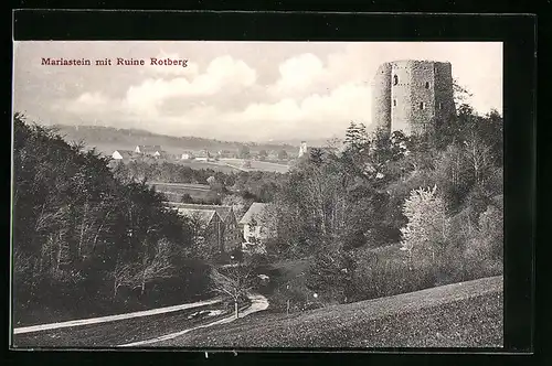 AK Mariastein, Gesamtansicht mit Ruine Rotberg