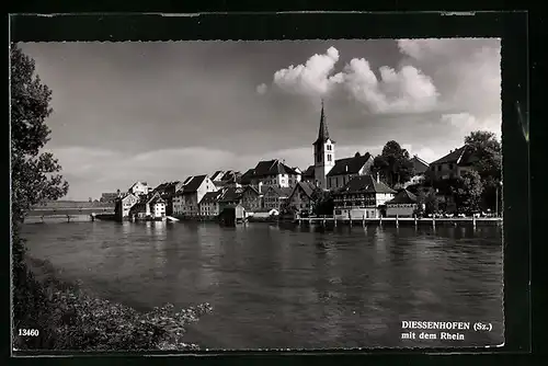 AK Diessenhofen, Ortspartie am Rhein