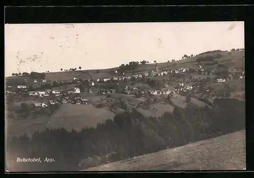 AK Rehetobel, Panoramablick vom Berg aus gesehen