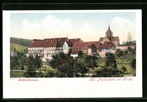 AK Bebenhausen, Kgl. Jagdschloss mit Kirche