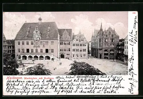 AK Heilbronn, Marktplatz mit Rathaus