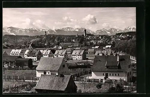AK Schongau / Obb., Teilansicht mit Gebirgswand