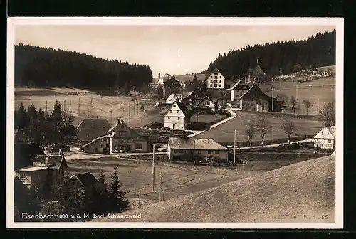 AK Eisenbach / bad. Schwarzwald, Teilansicht von der Anhöhe aus gesehen