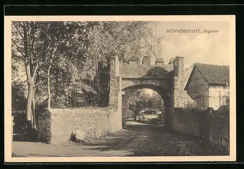 AK Münnerstadt, Durchblick durch das Jörgentor