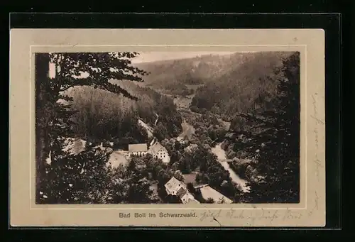 AK Bad Boll / Schwarzwald, Totale vom Berg aus gesehen