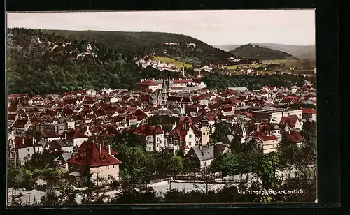 AK Meiningen, Gesamtansicht aus der Vogelschau