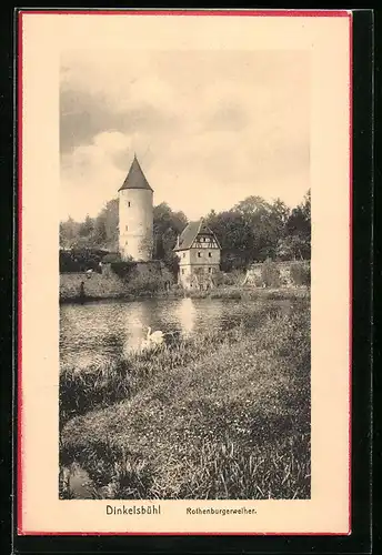 AK Dinkelsbühl, Idylle am Rothenburgerweiher