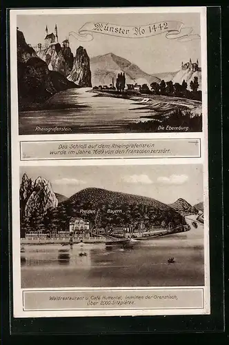 AK Münster, Rheingrafenstein, Ebernburg, Waldrestaurant Huttental