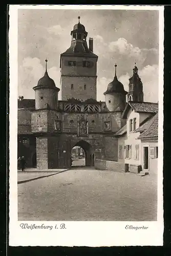 AK Weissenburg i. B., Blick zum Ellingertor