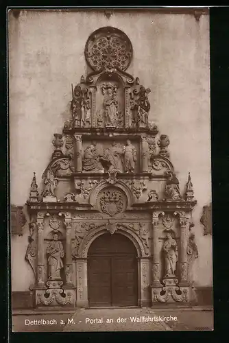 AK Dettelbach a. M., Portal an der Wallfahrtskirche