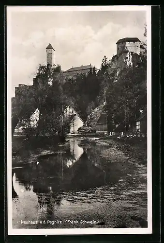 AK Neuhaus a. d. Pegnitz, Blick zum Schloss