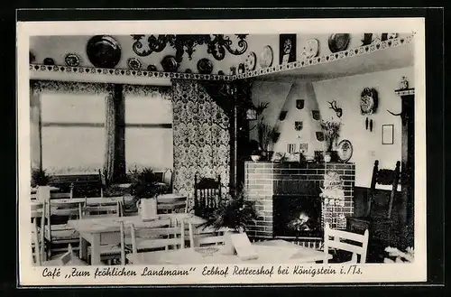 AK Königstein i. Ts., Café Zum fröhlichen Landmann, Erbhof Rettershof
