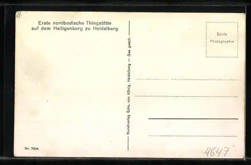 AK Heidelberg, erste nordbadische Thingstätte auf dem Heiligenberg