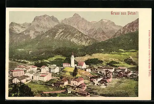 AK Fetan, Gesamtansicht vor Bergkette