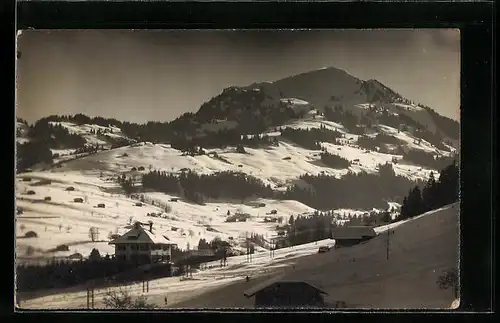 AK Zweisimmen, Kinderheim Zweisimmen im Winter