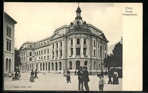 AK Chur, Partie am neuen Postgebäude