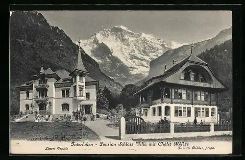 AK Interlaken, Pension Schloss Villa mit Chalet Mélèze