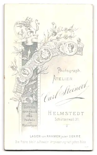 Fotografie Carl Steinert, Helmstedt, Schützenwall 31, kleines Mädchen im schwarzen Spitzenkleid