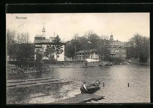 AK Reinbek, Uferpartie mit Boot