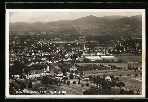 AK Achern i. Baden, Teilansicht, Fliegeraufnahme