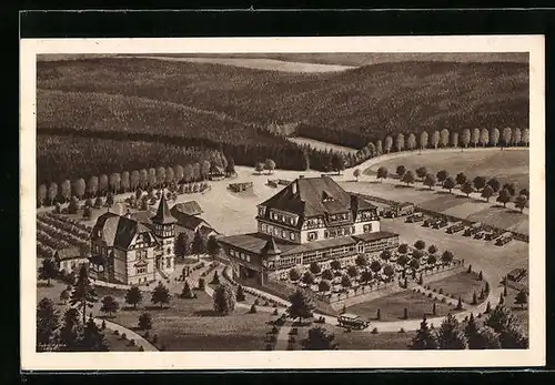 Künstler-AK Klosterlausnitz /Thüringen, Kurhotel Waldhaus Zur Köppe