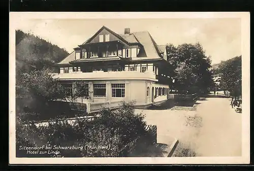 AK Sitzendorf bei Schwarzburg, Hotel zur Linde