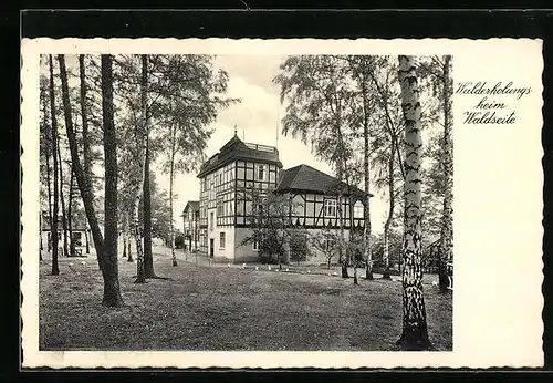 AK Poessneck /Thüringen, Walderholungsheim Waldseite