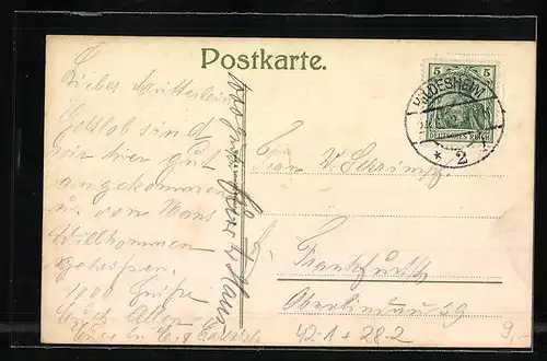 Künstler-AK Frankfurt, 17. Deutsches Jubiläums-Schiessen, Festzug mit Germanen in Bärenfellen